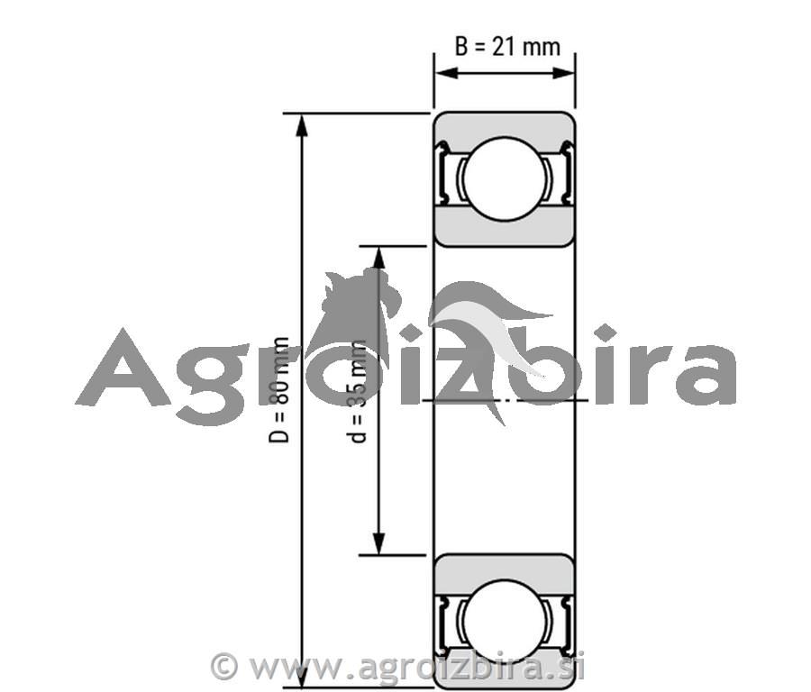 LEŽAJ 6307 2RS