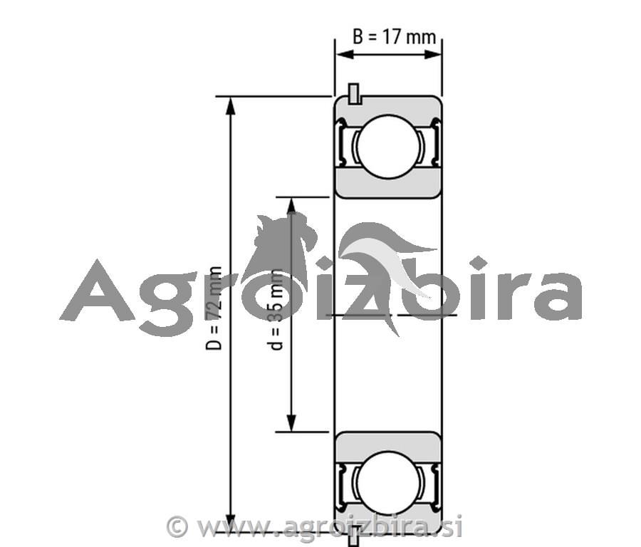 LEŽAJ 6207N SKF