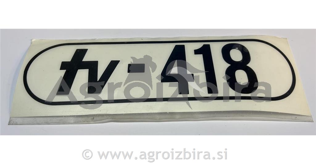 NALEPKA '' TOMO VINKOVIĆ TV-418''