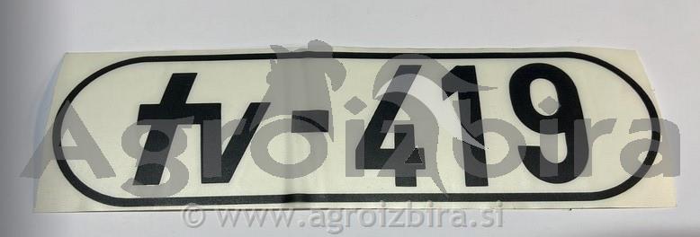 NALEPKA '' TOMO VINKOVIĆ TV-419''