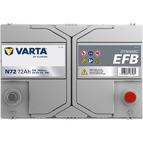 AKUMULATOR 12 V 72 AH eEFB VARTA