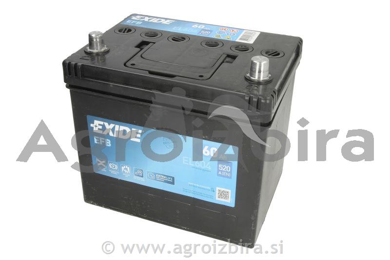 AKUMULATOR 12V 60AH D+ JIS EFB EXIDE