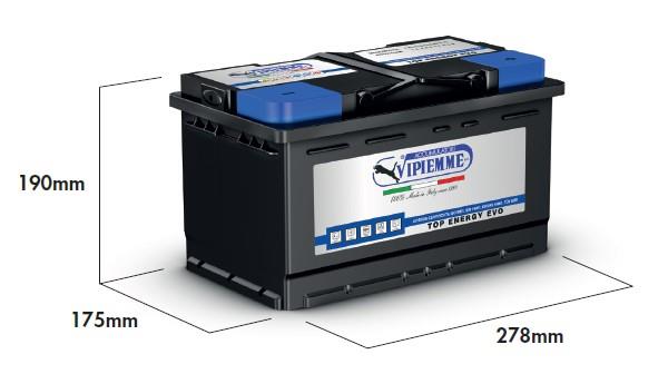 AKUMULATOR 12 V 75 AH VIPIEMME 680 A