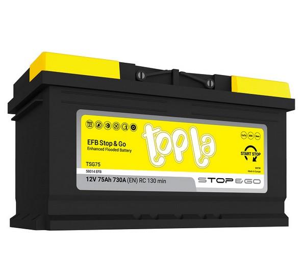 AKUMULATOR 12 V 75 AH EFB TOPLA