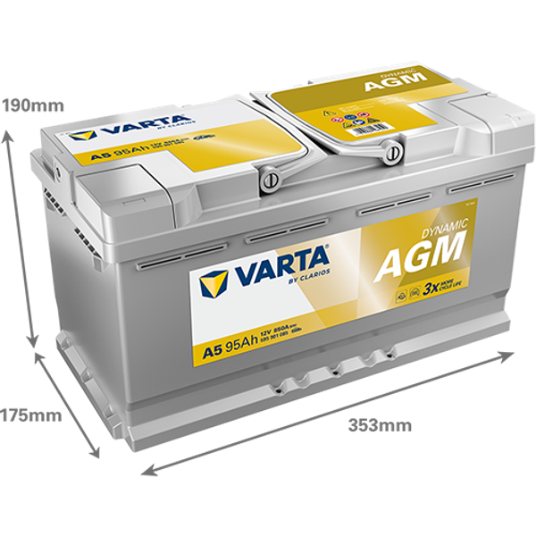 AKUMULATOR 12 V 95 AH VARTA AGM stop& go