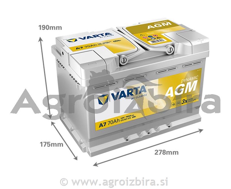 AKUMULATOR 12 V 70 AH VARTA AGM stop&go