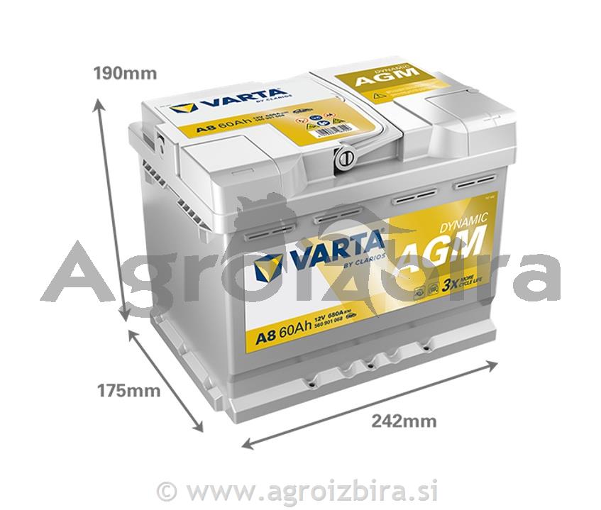 AKUMULATOR 12 V 60 AH VARTA AGM start&stop