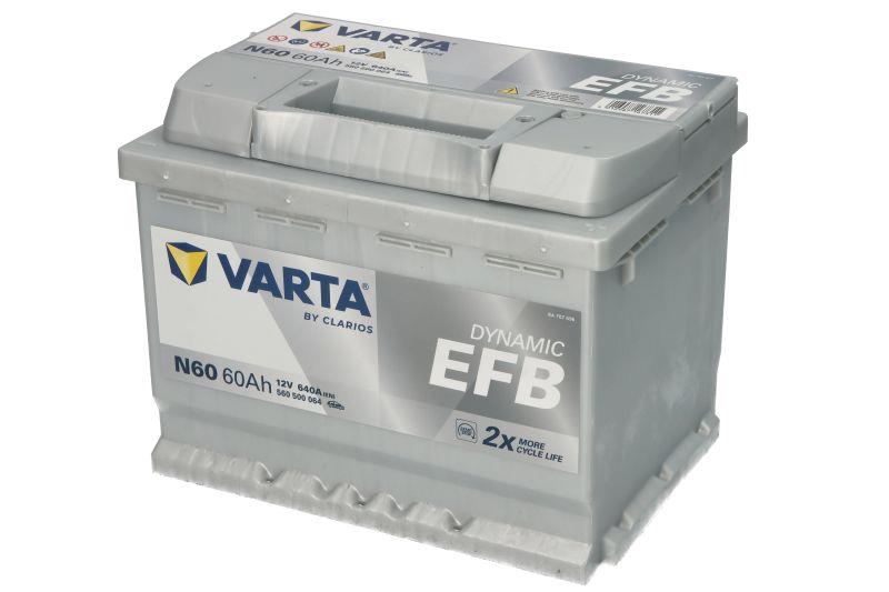 AKUMULATOR 12 V 60AH 640A VARTA EFB