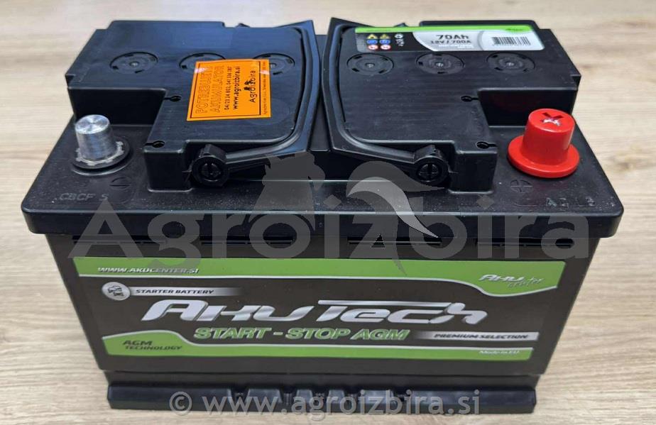 AKUMULATOR 12 V 70 AH AGM STOP&GO AKUTECH