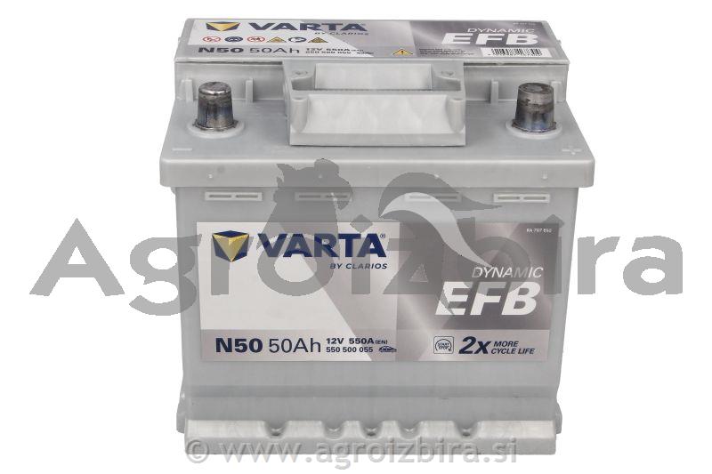 AKUMULATOR 12 V 50 AH VARTA EFB