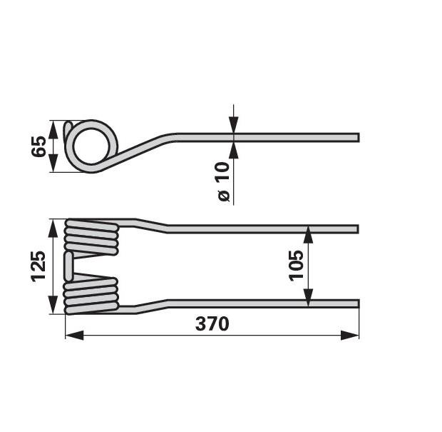 PRST VZMETNI PAJEK SPIDER 450/455/555/68