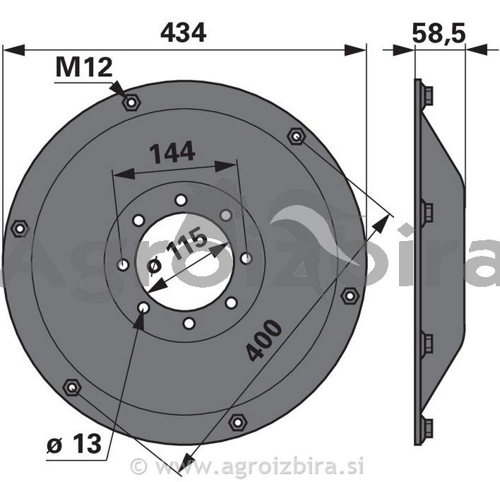 KROŽNIK DRSNI DEUTZ FAHR KM 4.27/FS KM3