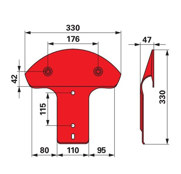 PLOŠČA DRSNA KUHN CLAAS