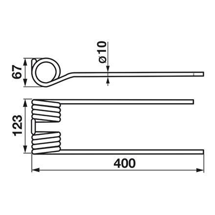 PRST VZMETNI PRO DESNI SPIDER 455-555-