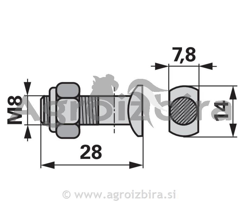 VIJAK M 8 X 25-8,8 BUCHER