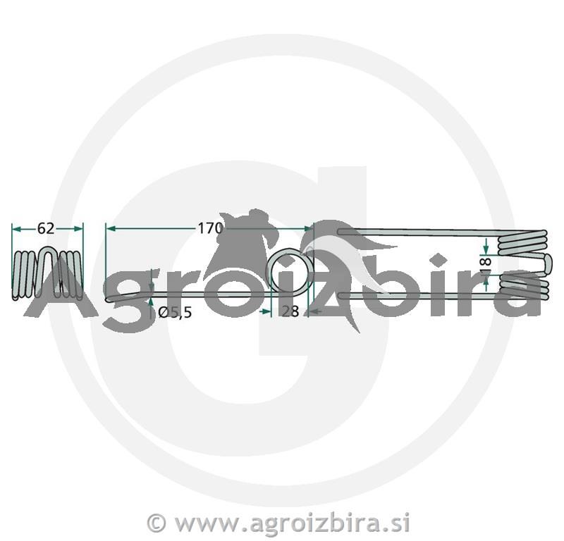 KRAK VZMETNI DEUTZ FAHR KUHN KVERNELAND VICON