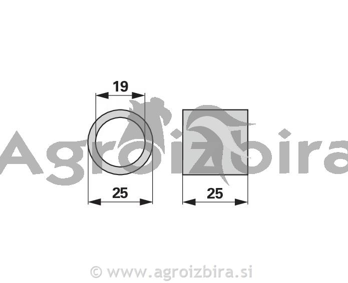 PUŠA NAKLADALKE STEYR-REFORM 25X19X25MM