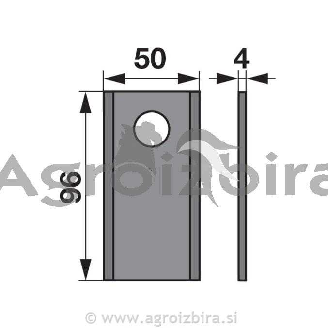 NOŽ K. 96 X 50 X 4 FI=19 POTTINGER