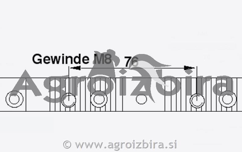 KOSA 100cm 19zob EUROPA NT Z GLAVO 97cm