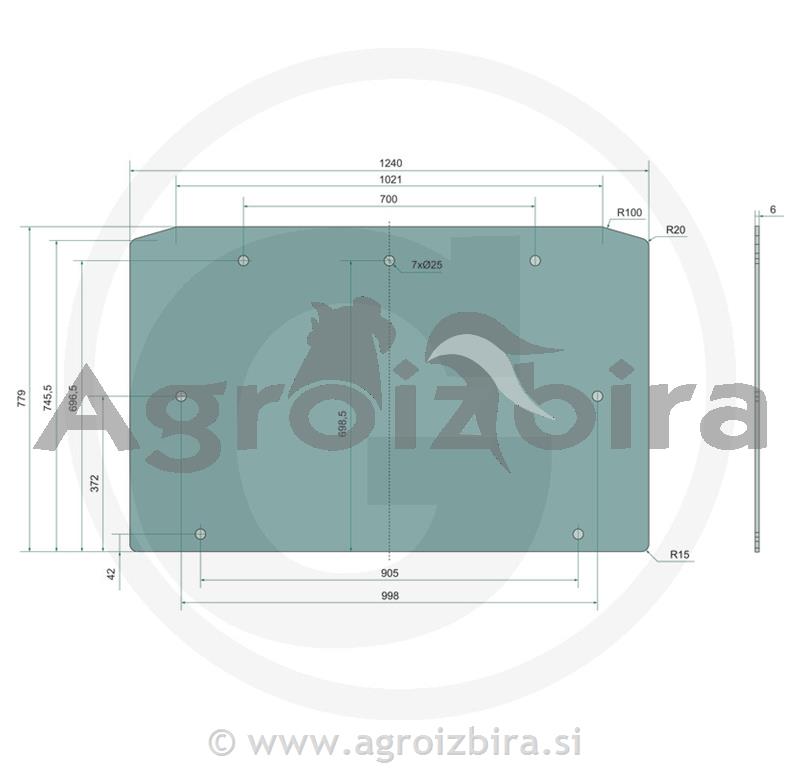 STEKLO KABINE ZADAJ zgoraj SAME TONIRANO