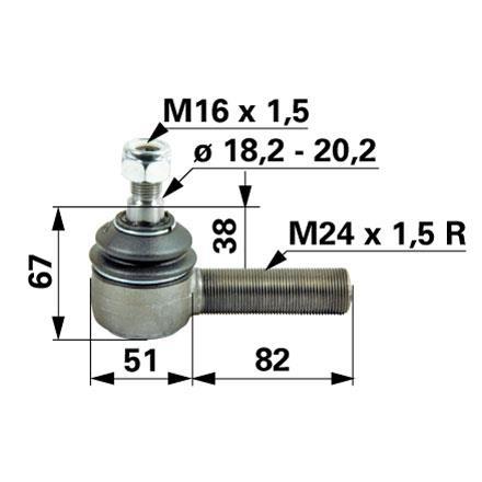 KONČNIK M24x1.5Dmm K18.2mm ZD