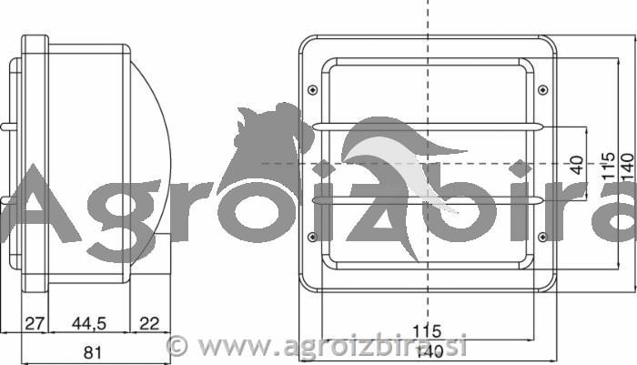 ŽAROMET PREDNJI SAME 140X140