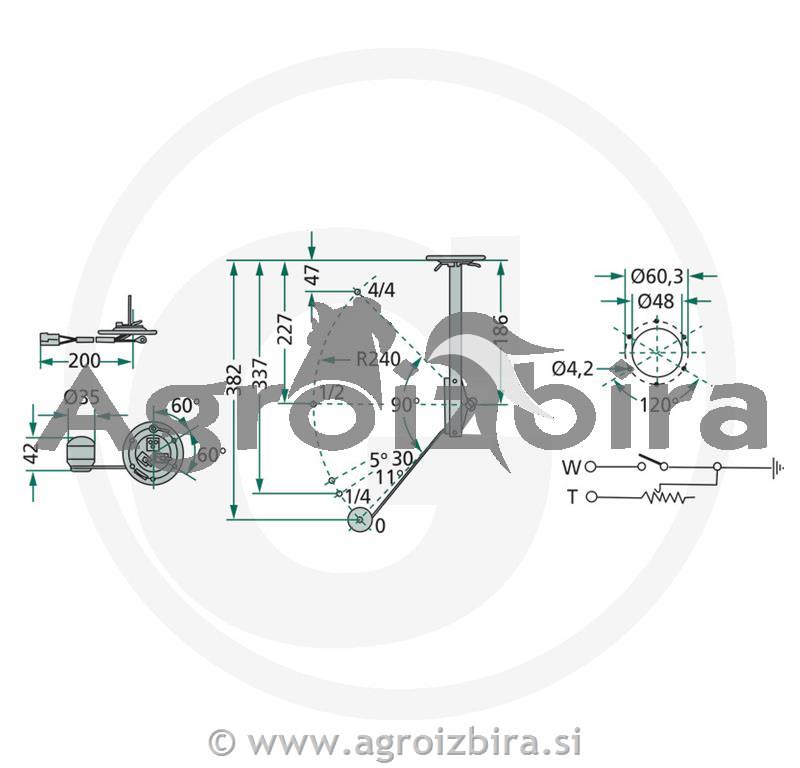 PLOVEC GORIVA SAME SLH l=382mm
