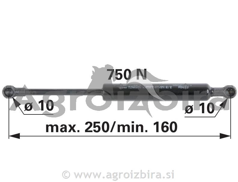 PLINSKI AMORTIZER L=250 F=750N DEUTZ