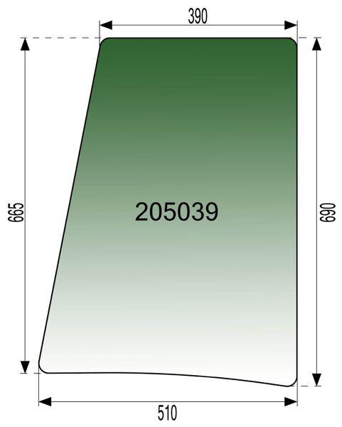 STEKLO KABINE BOČNO LOCHMAN SLH33