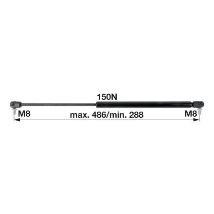 PLINSKI AMORTIZER L=485 F=150N