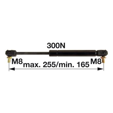 PLINSKI AMORTIZER L=255 F=300N