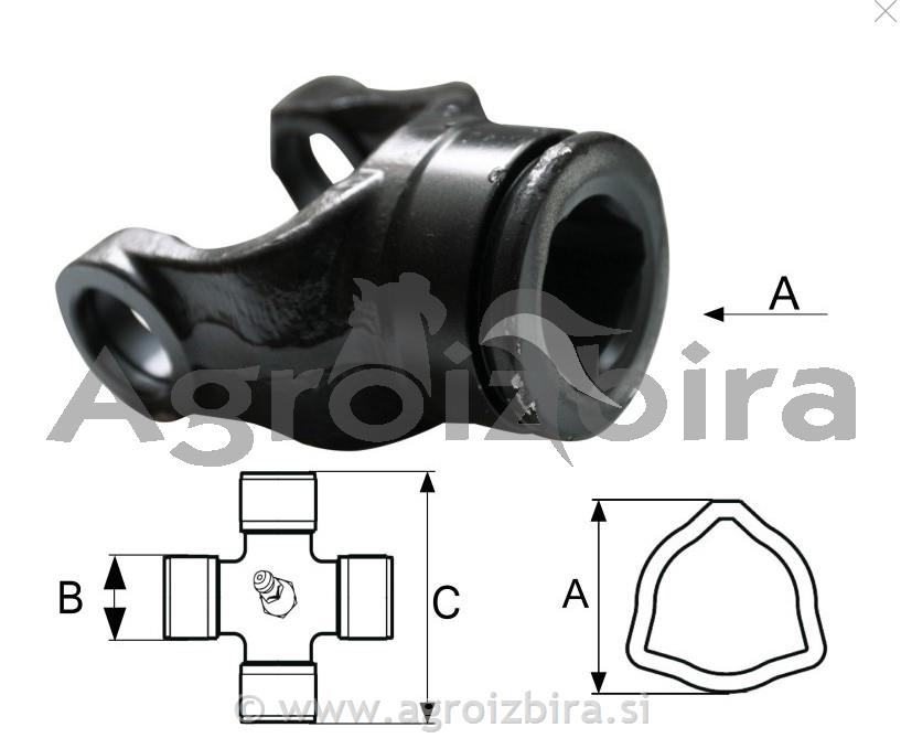 PRIKLJUČEK KARDANA notranj 1 3/8"z=6 SPT