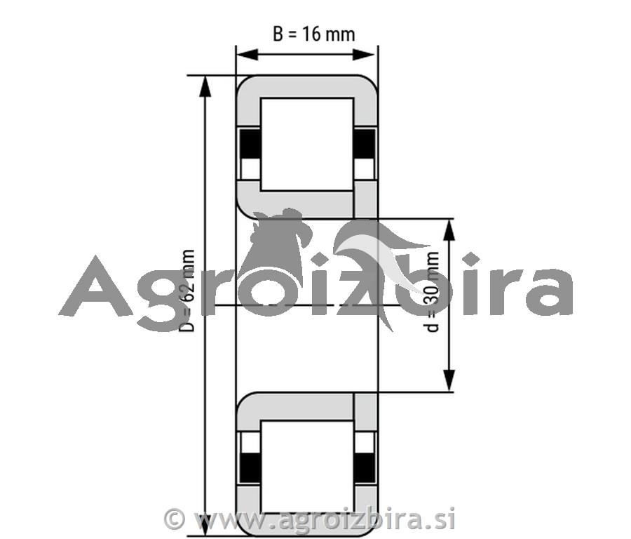 LEŽAJ NUP 206 ET RR5 NSK