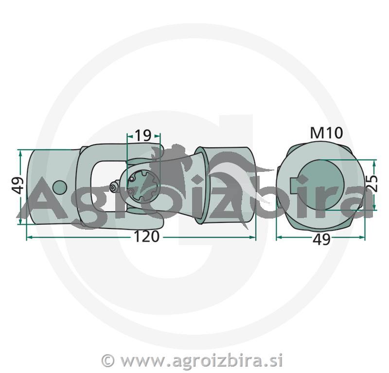 DVOJNI ZGLOB DEUTZ-FAHR OBRAČALNIK KH2-6