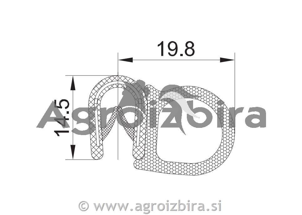PROFIL GUMI VRATA S8240 standard