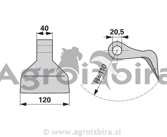 KLADIVO MULČERJA 120/40/110 TEHNOS