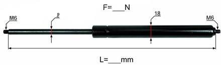 PLINSKI AMORTIZER L=462 F=100N