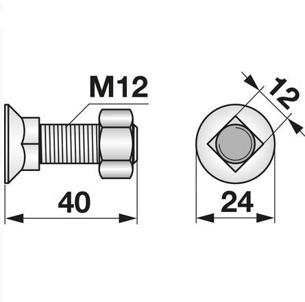 VIJAK LEMEŽA M12X40