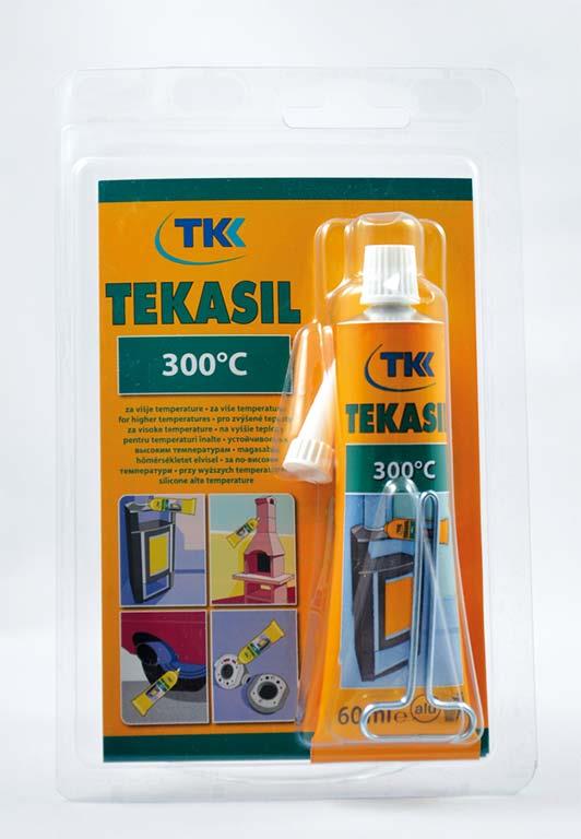 KIT SILIKON TEKASIL 300 C A RDEČ 60 ml