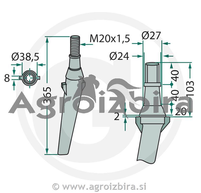 NOŽ FREZE KRONE/LANDSBERG/LELY/RAU