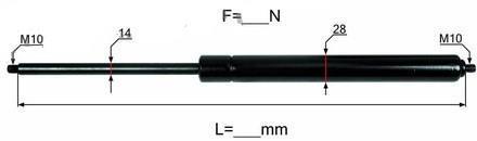 PLINSKI AMORTIZER L=356 F=250N