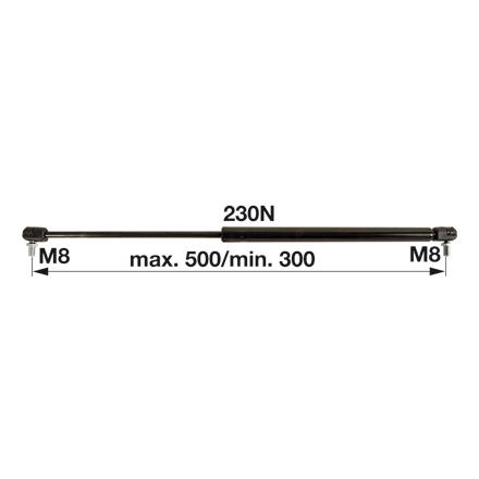 PLINSKI AMORTIZER L=500 F=250N