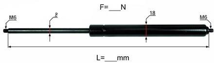 PLINSKI AMORTIZER L=462 F=300N