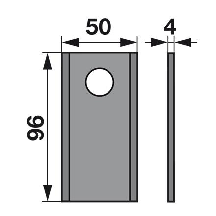 NOŽ K. 95 X 40 X 4 FI=19 POTTINGER