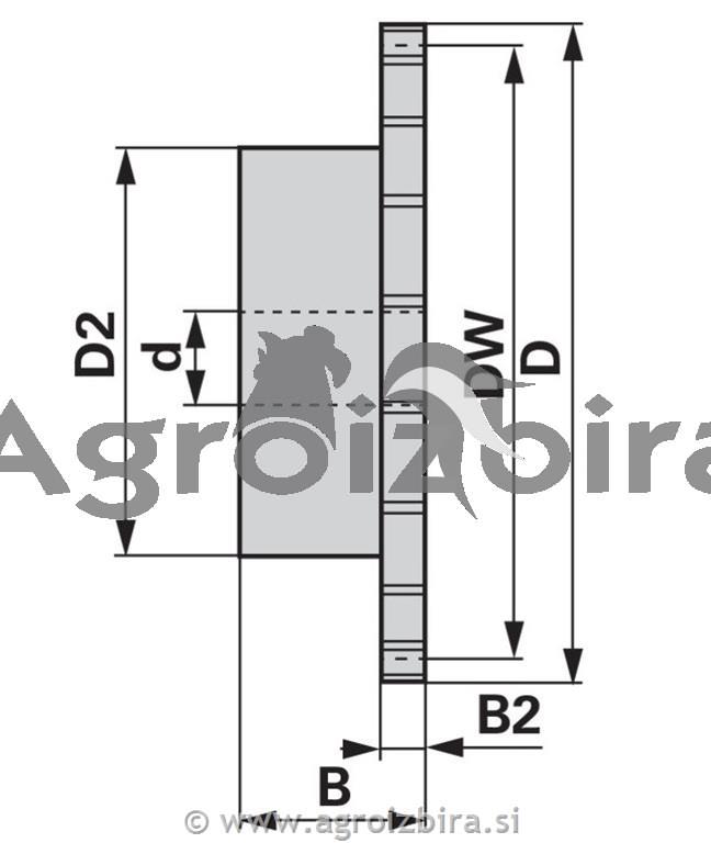 VERIŽNIK ENOJNI 3/7X7/16,23ZOB,C45