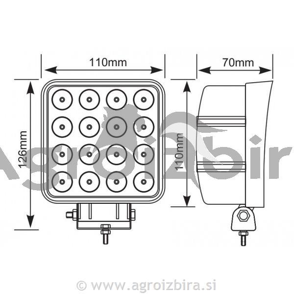 ŽAROMET 3300Lm 27W 12v/24v