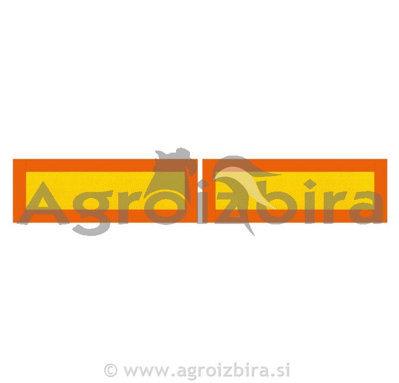 TABLA OPOZORILNA rdeče rumena 195x565