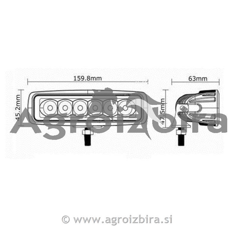 ŽAROMET LED 1200Lm 18W 9-32V