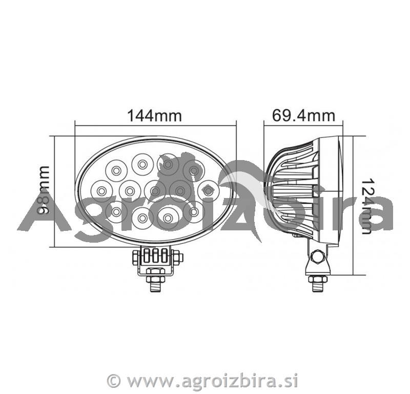 ŽAROMET LED OVAL13XLED 3510Lm 39W