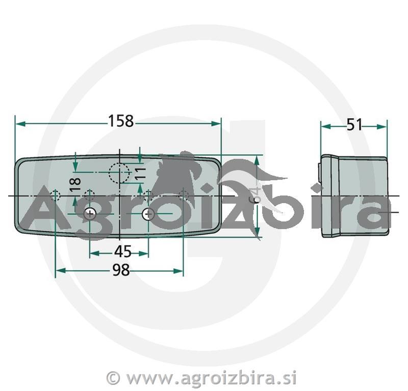 SVETILKA STOP DESNA JOHN DEERE, FENDT